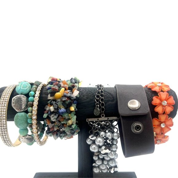 Bracelet Party 8 Various Styles Colors Materials Sizes Southwest Boho Statement - Picture 2 of 10